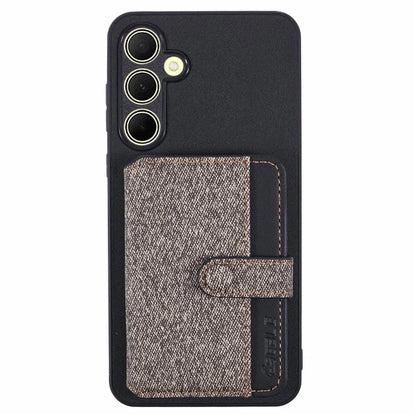For Samsung Galaxy A35 5G Phone Case Adhesive Card Bag Color Matching with Kickstand