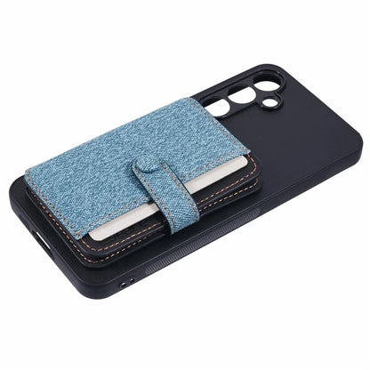 For Samsung Galaxy A35 5G Phone Case Adhesive Card Bag Color Matching with Kickstand