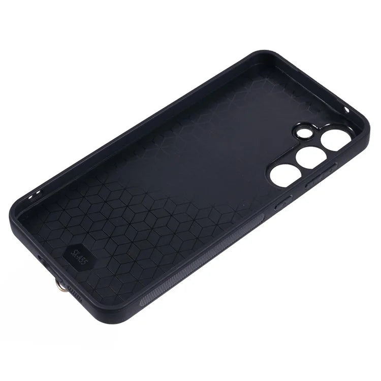 For Samsung Galaxy A35 5G Phone Case Adhesive Card Bag Color Matching with Kickstand
