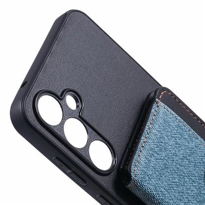For Samsung Galaxy A35 5G Phone Case Adhesive Card Bag Color Matching with Kickstand