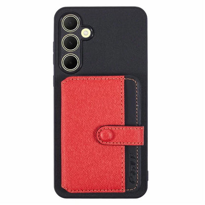 For Samsung Galaxy A35 5G Phone Case Adhesive Card Bag Color Matching with Kickstand