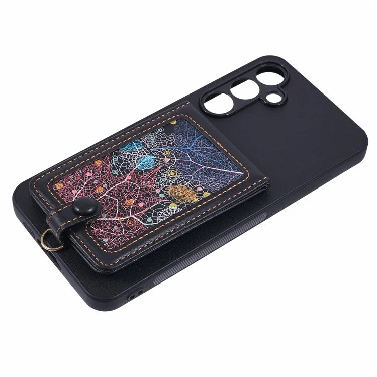 For Samsung Galaxy A55 5G Phone Case with Galaxy Card Bag Kickstand RFID Blocking