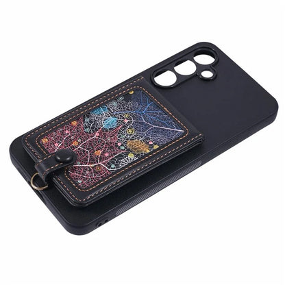 For Samsung Galaxy A55 5G Phone Case with Galaxy Card Bag Kickstand RFID Blocking