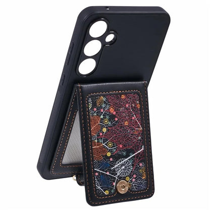For Samsung Galaxy A55 5G Phone Case with Galaxy Card Bag Kickstand RFID Blocking