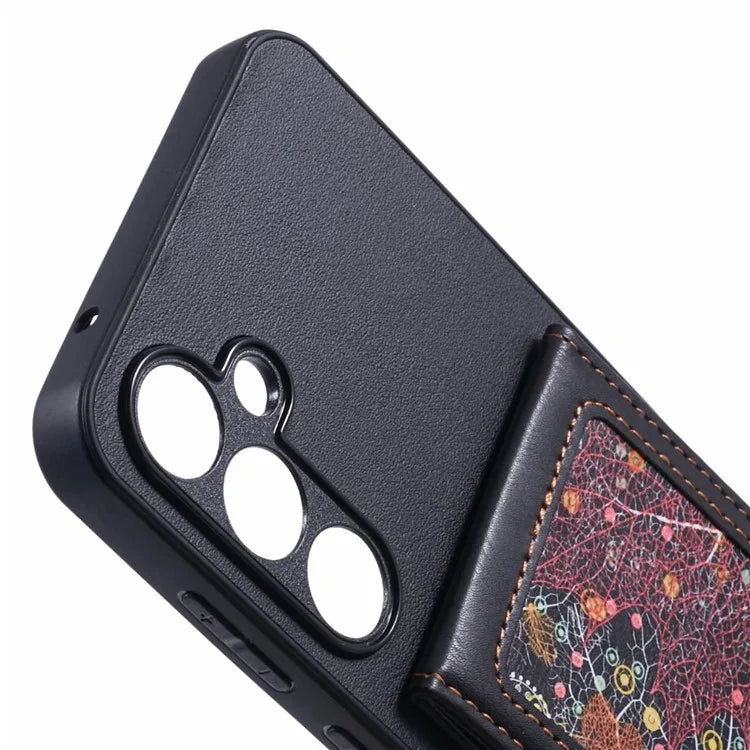 For Samsung Galaxy A55 5G Phone Case with Galaxy Card Bag Kickstand RFID Blocking