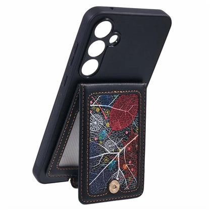 For Samsung Galaxy A55 5G Phone Case with Galaxy Card Bag Kickstand RFID Blocking