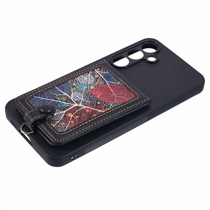 For Samsung Galaxy A55 5G Phone Case with Galaxy Card Bag Kickstand RFID Blocking