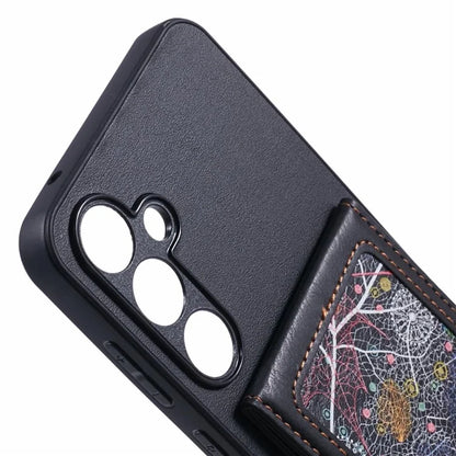 For Samsung Galaxy A55 5G Phone Case with Galaxy Card Bag Kickstand RFID Blocking