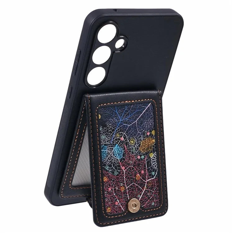 For Samsung Galaxy A35 5G Phone Case with Galaxy Card Bag Kickstand RFID Blocking