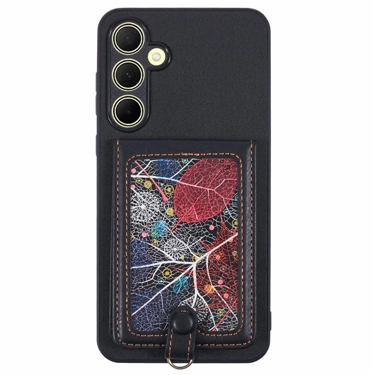 For Samsung Galaxy A35 5G Phone Case with Galaxy Card Bag Kickstand RFID Blocking