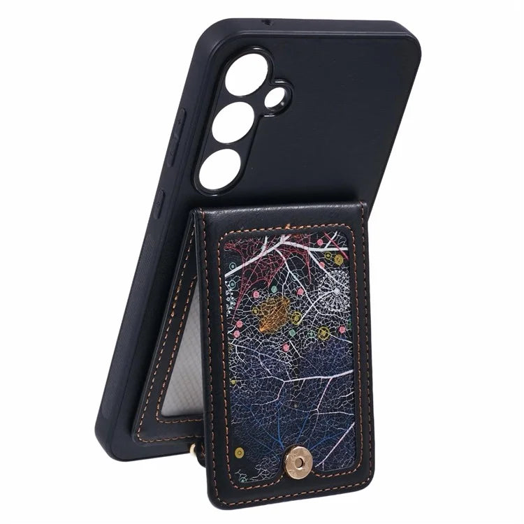For Samsung Galaxy A35 5G Phone Case with Galaxy Card Bag Kickstand RFID Blocking