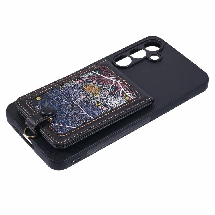 For Samsung Galaxy A35 5G Phone Case with Galaxy Card Bag Kickstand RFID Blocking