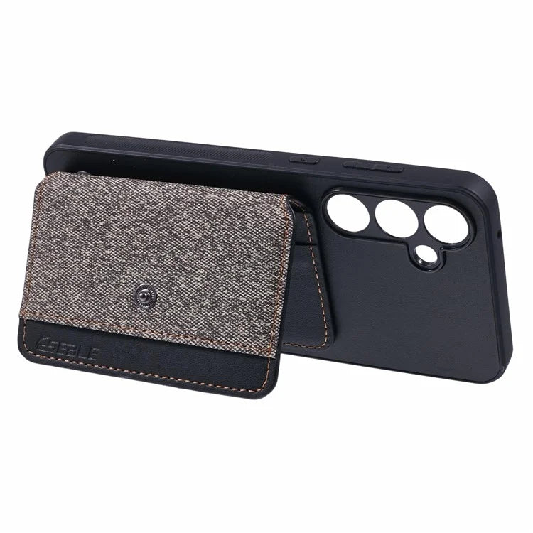 For Samsung Galaxy A55 5G Phone Case Adhesive Card Bag Color Matching with Kickstand