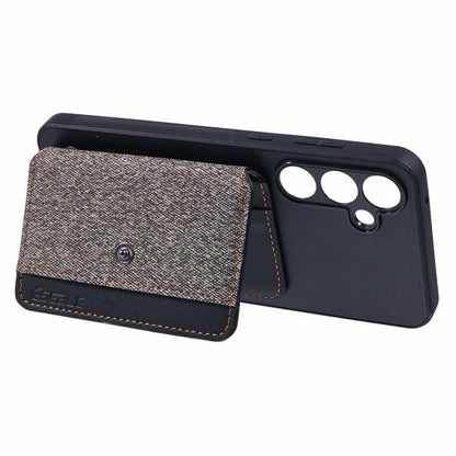 For Samsung Galaxy A55 5G Phone Case Adhesive Card Bag Color Matching with Kickstand