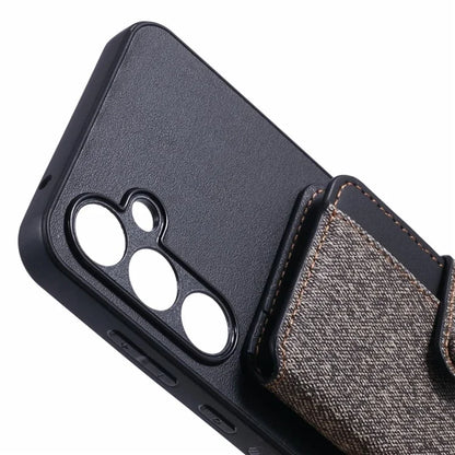 For Samsung Galaxy A55 5G Phone Case Adhesive Card Bag Color Matching with Kickstand