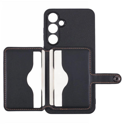 For Samsung Galaxy A55 5G Phone Case Adhesive Card Bag Color Matching with Kickstand