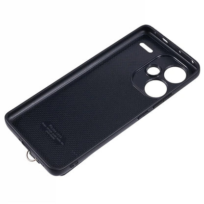 For Xiaomi Redmi Note 13 Pro+ 5G Phone Case Adhesive Card Bag Color Matching with Kickstand