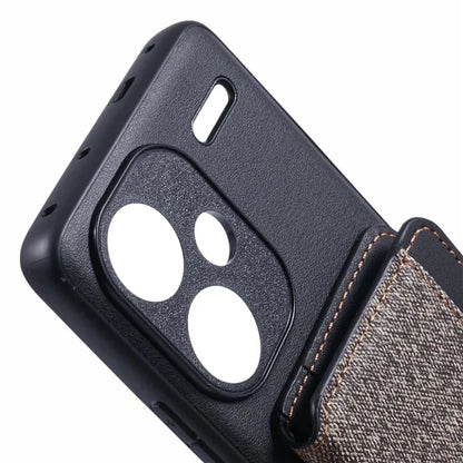 For Xiaomi Redmi Note 13 Pro+ 5G Phone Case Adhesive Card Bag Color Matching with Kickstand