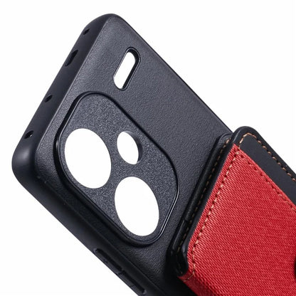 For Xiaomi Redmi Note 13 Pro+ 5G Phone Case Adhesive Card Bag Color Matching with Kickstand