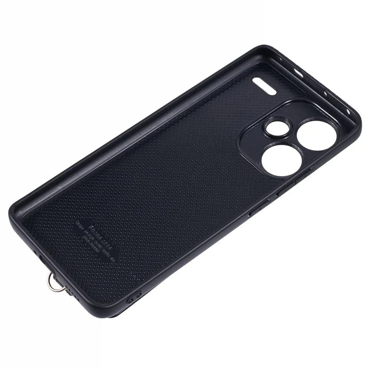 For Xiaomi Redmi Note 13 Pro+ 5G Phone Case Rhombus Adhesive Card Bag with Kickstand RFID Blocking - Black