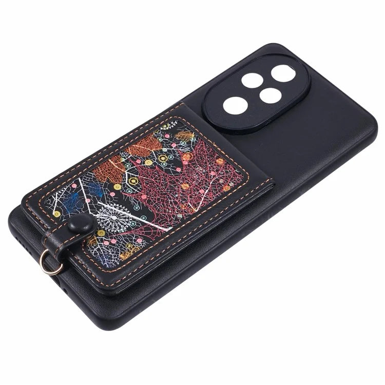 For Honor 200 Pro 5G Phone Case with Galaxy Card Bag Kickstand RFID Blocking