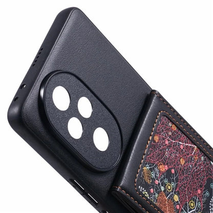 For Honor 200 Pro 5G Phone Case with Galaxy Card Bag Kickstand RFID Blocking