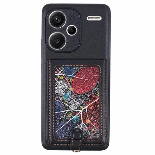 For Xiaomi Redmi Note 13 Pro+ 5G Phone Case with Galaxy Card Bag Kickstand RFID Blocking
