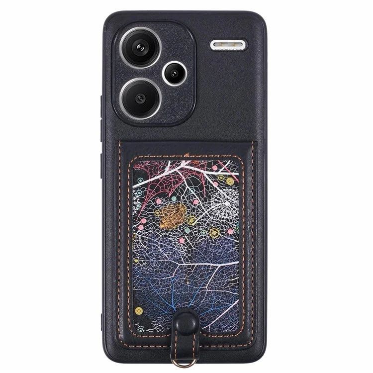 For Xiaomi Redmi Note 13 Pro+ 5G Phone Case with Galaxy Card Bag Kickstand RFID Blocking