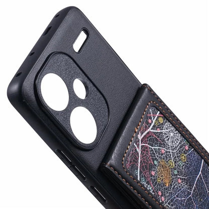 For Xiaomi Redmi Note 13 Pro+ 5G Phone Case with Galaxy Card Bag Kickstand RFID Blocking