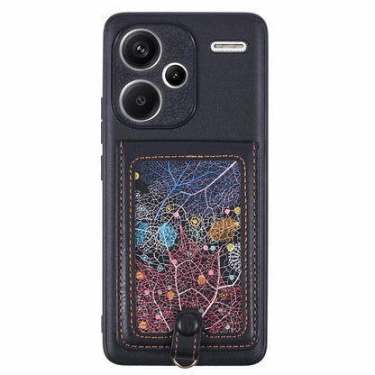 For Xiaomi Redmi Note 13 Pro+ 5G Phone Case with Galaxy Card Bag Kickstand RFID Blocking