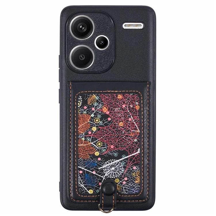 For Xiaomi Redmi Note 13 Pro+ 5G Phone Case with Galaxy Card Bag Kickstand RFID Blocking