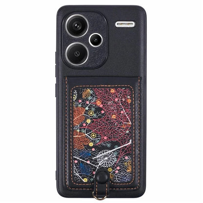 For Xiaomi Redmi Note 13 Pro+ 5G Phone Case with Galaxy Card Bag Kickstand RFID Blocking