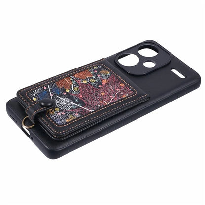 For Xiaomi Redmi Note 13 Pro+ 5G Phone Case with Galaxy Card Bag Kickstand RFID Blocking