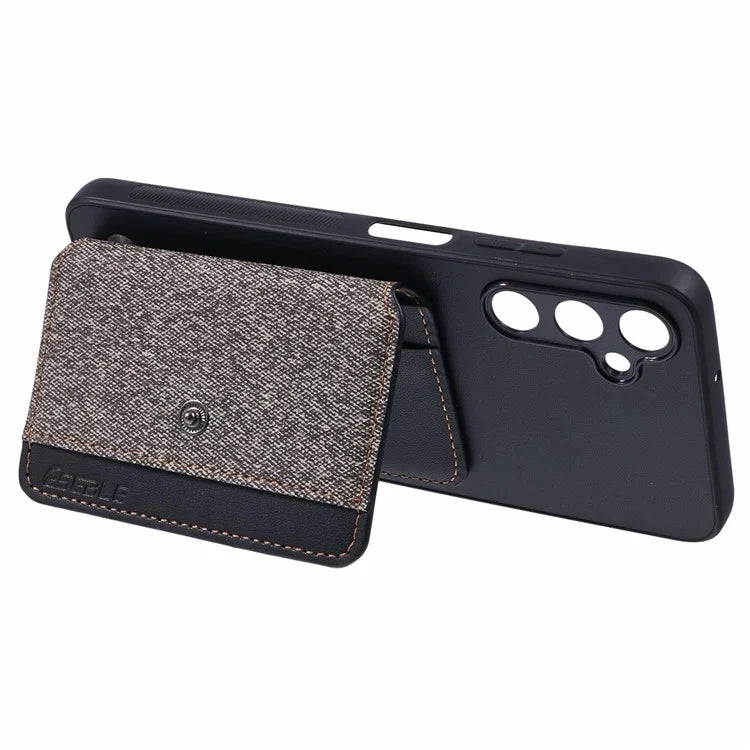 For Samsung Galaxy A05s 4G Phone Case Adhesive Card Bag Color Matching with Kickstand