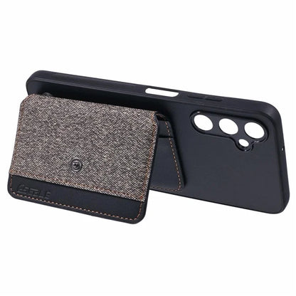 For Samsung Galaxy A05s 4G Phone Case Adhesive Card Bag Color Matching with Kickstand