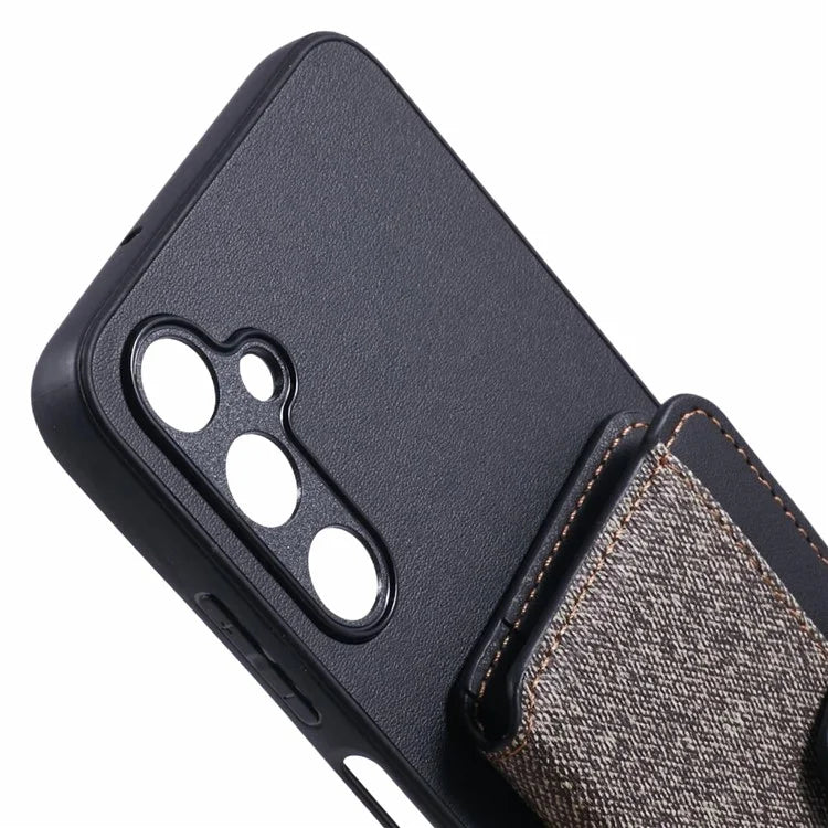 For Samsung Galaxy A05s 4G Phone Case Adhesive Card Bag Color Matching with Kickstand