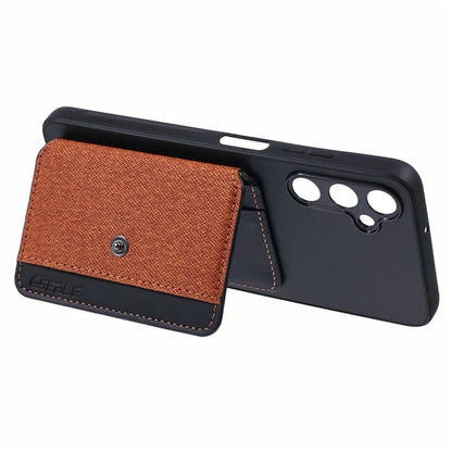 For Samsung Galaxy A05s 4G Phone Case Adhesive Card Bag Color Matching with Kickstand