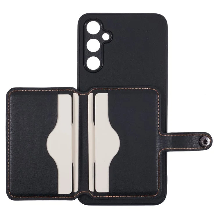 For Samsung Galaxy A05s 4G Phone Case Adhesive Card Bag Color Matching with Kickstand