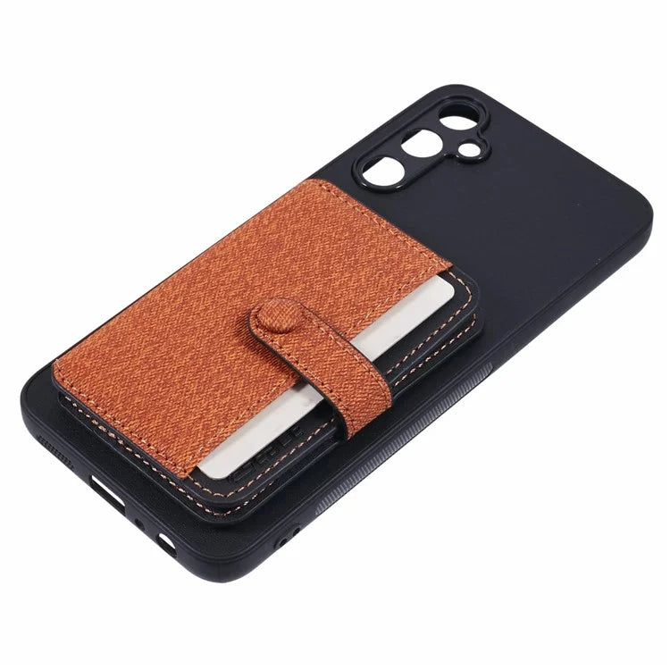 For Samsung Galaxy A05s 4G Phone Case Adhesive Card Bag Color Matching with Kickstand