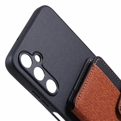 For Samsung Galaxy A05s 4G Phone Case Adhesive Card Bag Color Matching with Kickstand