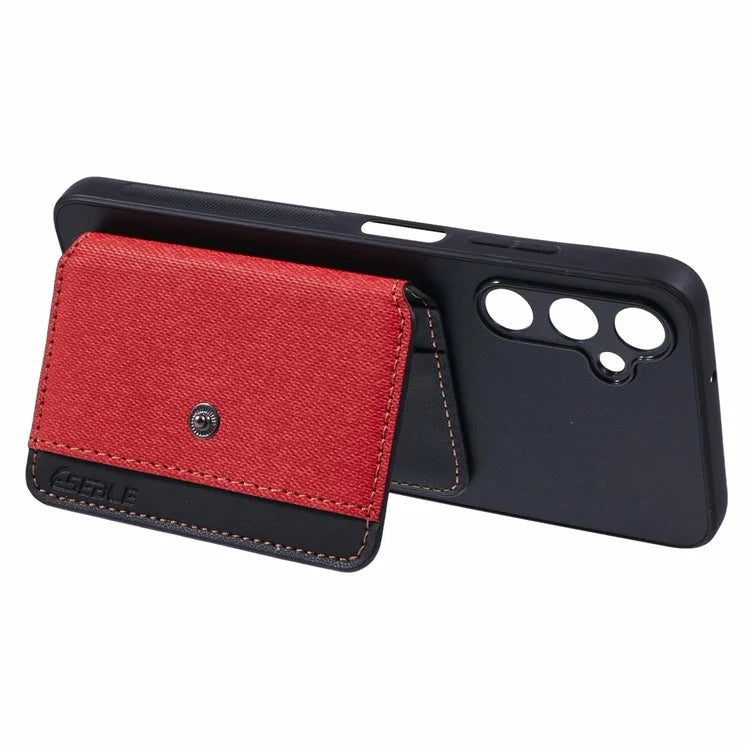 For Samsung Galaxy A05s 4G Phone Case Adhesive Card Bag Color Matching with Kickstand