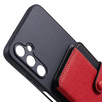 For Samsung Galaxy A05s 4G Phone Case Adhesive Card Bag Color Matching with Kickstand