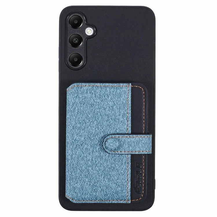 For Samsung Galaxy A05s 4G Phone Case Adhesive Card Bag Color Matching with Kickstand