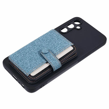 For Samsung Galaxy A05s 4G Phone Case Adhesive Card Bag Color Matching with Kickstand
