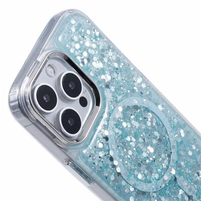 For iPhone 16 Pro Max Case Compatible with MagSafe Glitter Sequin Epoxy TPU+Acrylic Phone Cover