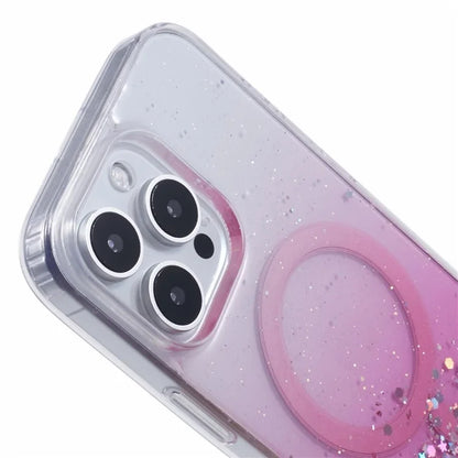 For iPhone 16 Pro Max Case Compatible with MagSafe Sparkle Epoxy TPU+Acrylic Phone Cover