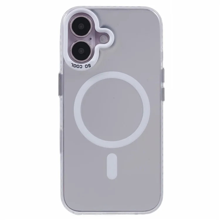 For iPhone 16 Plus Case Compatible with MagSafe Laser Effect TPU+Acrylic Phone Cover
