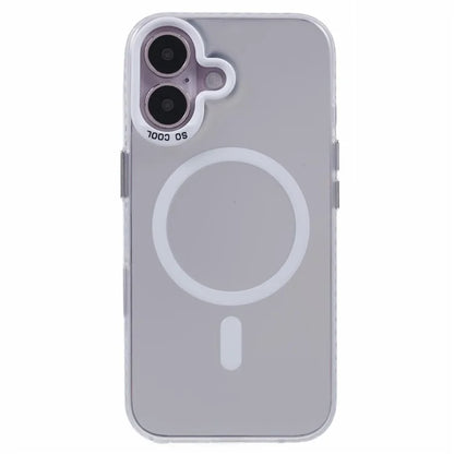 For iPhone 16 Plus Case Compatible with MagSafe Laser Effect TPU+Acrylic Phone Cover