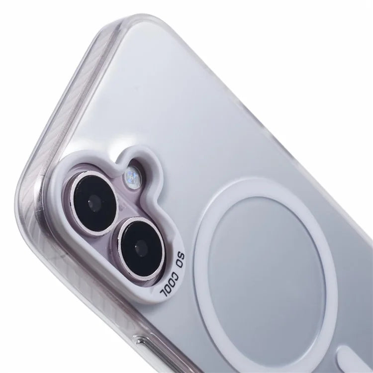 For iPhone 16 Plus Case Compatible with MagSafe Laser Effect TPU+Acrylic Phone Cover