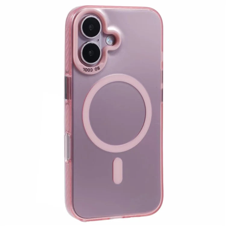 For iPhone 16 Plus Case Compatible with MagSafe Laser Effect TPU+Acrylic Phone Cover